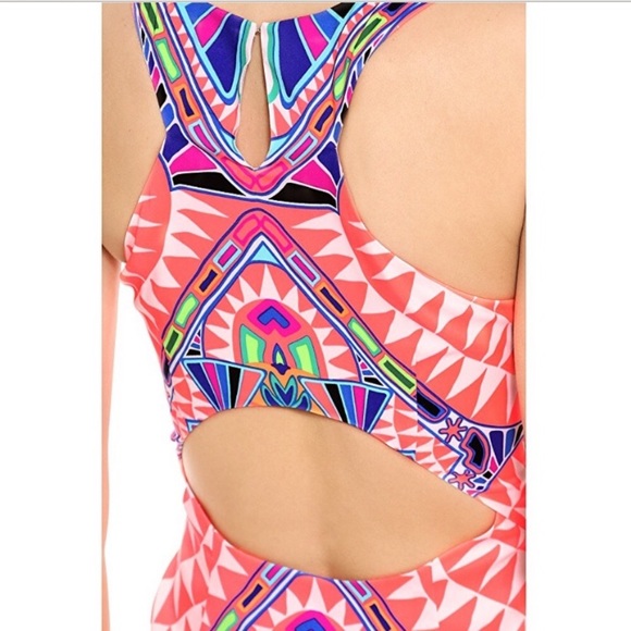 Mara Hoffman Maxi Dress Cut Out Back Orange - Picture 4 of 11